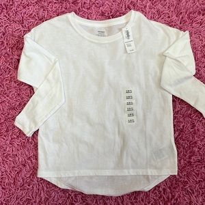 Old Navy girls size small 6/7 plain white long sleeve